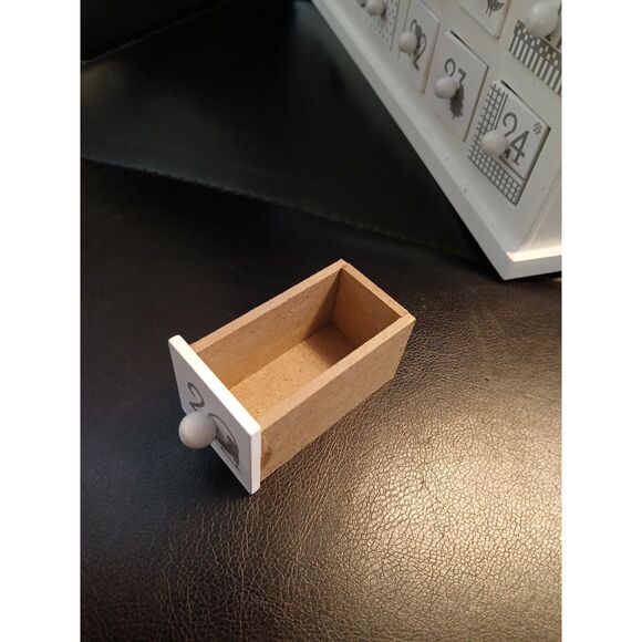 White Wooden Christmas ADVENT Calendar, Removeable Drawers, Customize - Picture 6 of 13